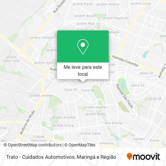 Trato - Cuidados Automotivos mapa