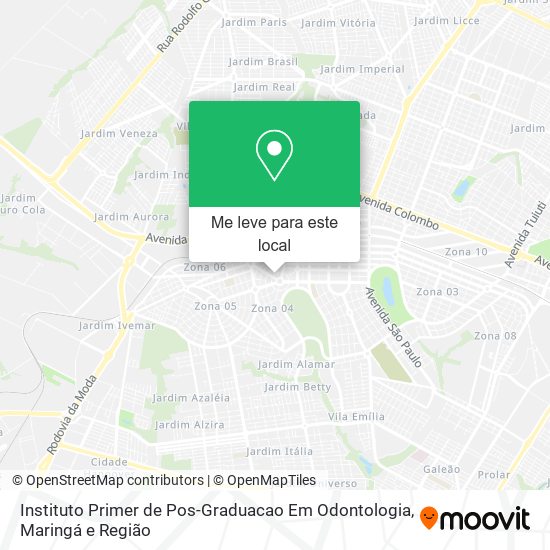 Instituto Primer de Pos-Graduacao Em Odontologia mapa