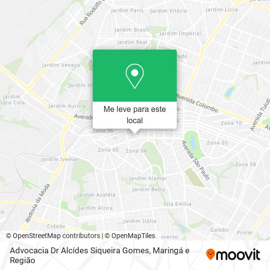 Advocacia Dr Alcídes Siqueira Gomes mapa