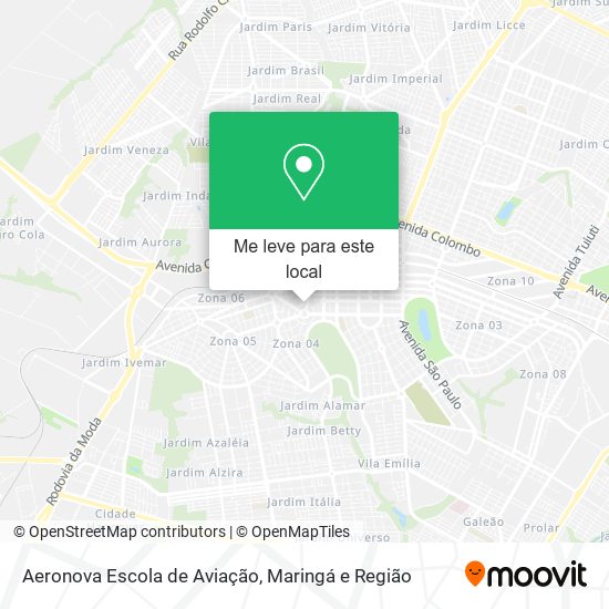 Aeronova Escola de Aviação mapa