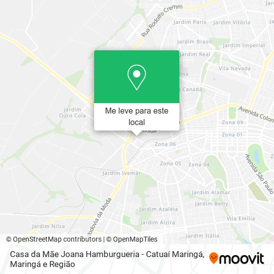 Casa da Mãe Joana Hamburgueria - Catuaí Maringá mapa