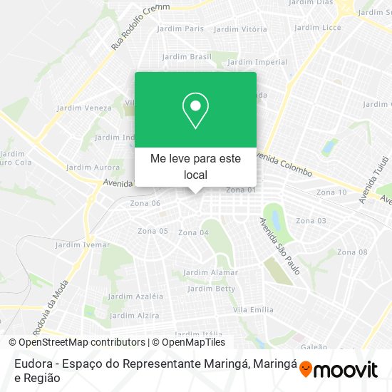 Eudora - Espaço do Representante Maringá mapa