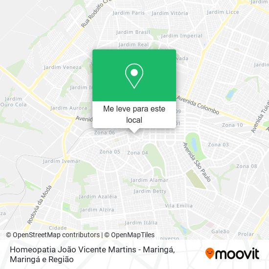 Homeopatia João Vicente Martins - Maringá mapa