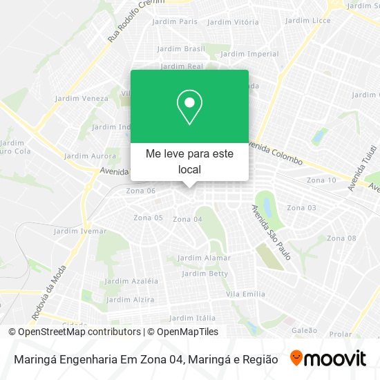 Maringá Engenharia Em Zona 04 mapa