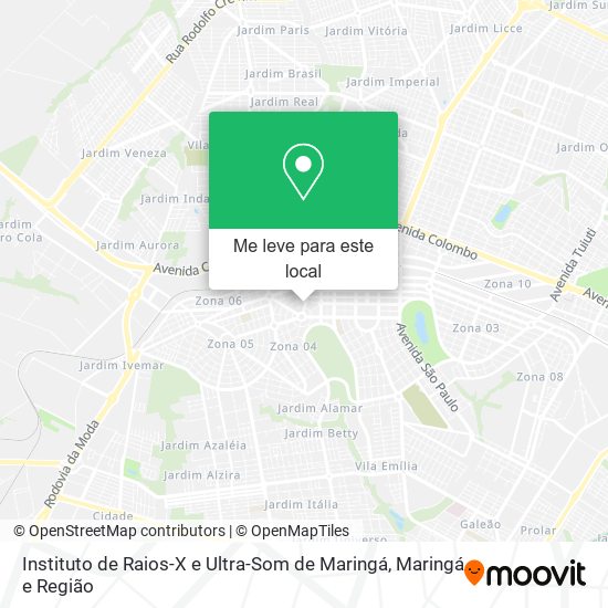 Instituto de Raios-X e Ultra-Som de Maringá mapa