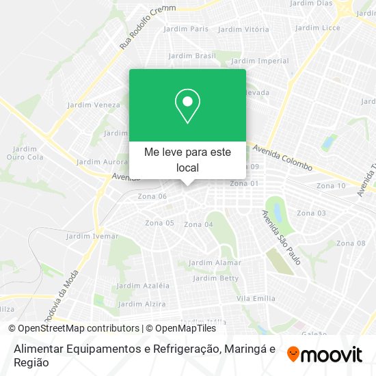 Alimentar Equipamentos e Refrigeração mapa