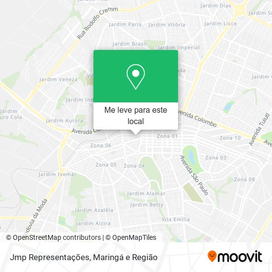 Jmp Representações mapa