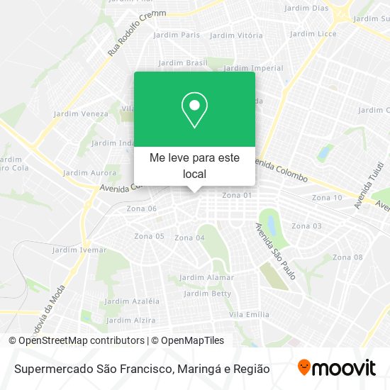 Supermercado São Francisco mapa