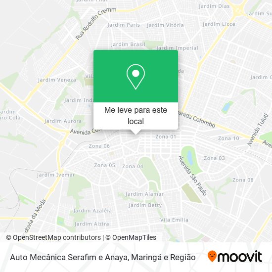 Auto Mecânica Serafim e Anaya mapa