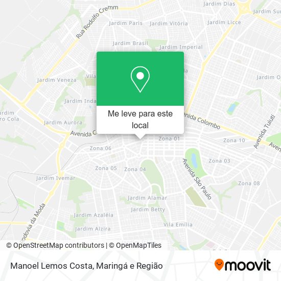 Manoel Lemos Costa mapa