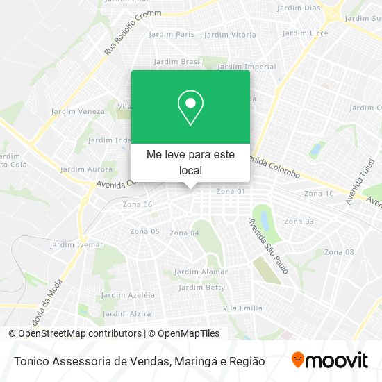 Tonico Assessoria de Vendas mapa