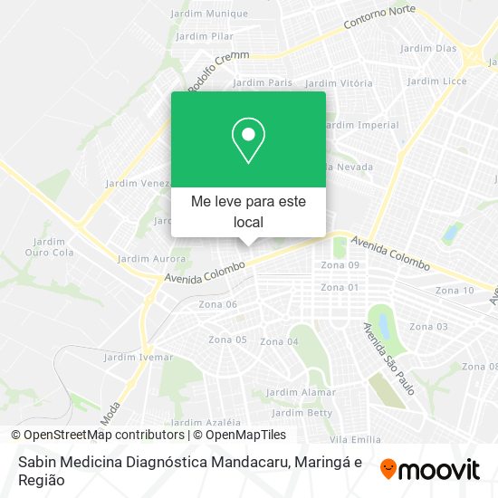 Sabin Medicina Diagnóstica Mandacaru mapa