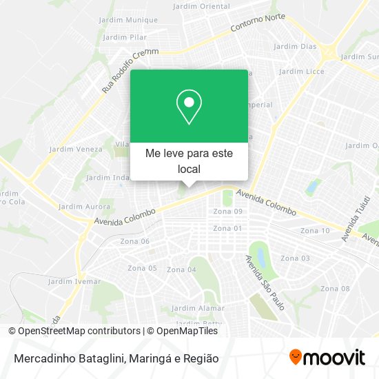 Mercadinho Bataglini mapa