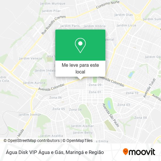 Água Disk VIP Água e Gás mapa