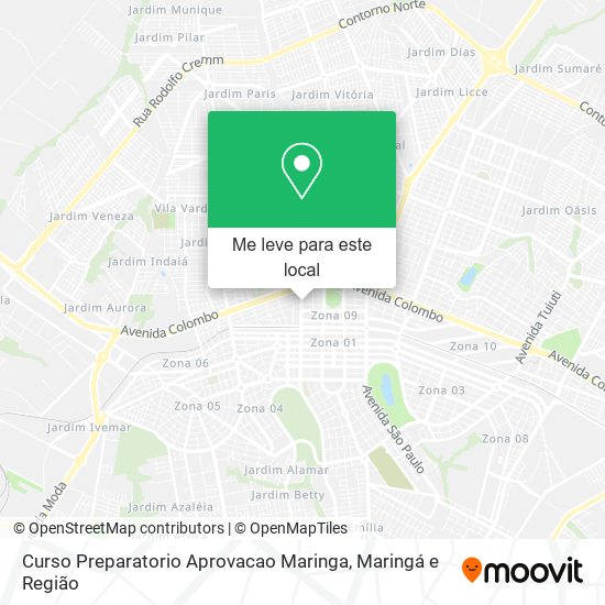 Curso Preparatorio Aprovacao Maringa mapa