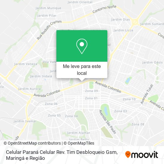 Celular Paraná Celular Rev. Tim Desbloqueio Gsm mapa