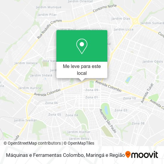 Máquinas e Ferramentas Colombo mapa