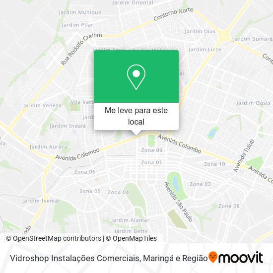 Vidroshop Instalações Comerciais mapa