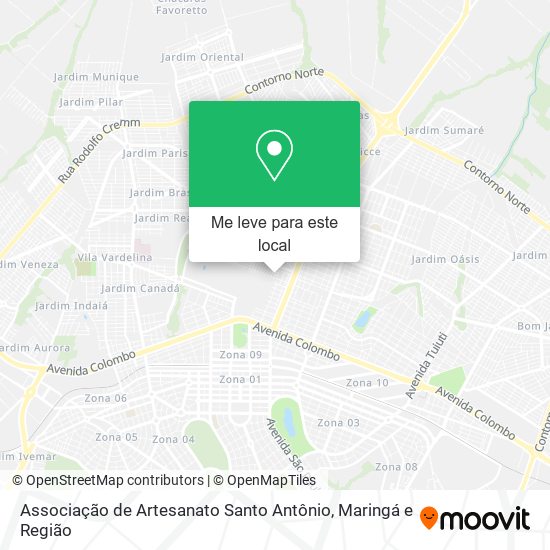 Associação de Artesanato Santo Antônio mapa