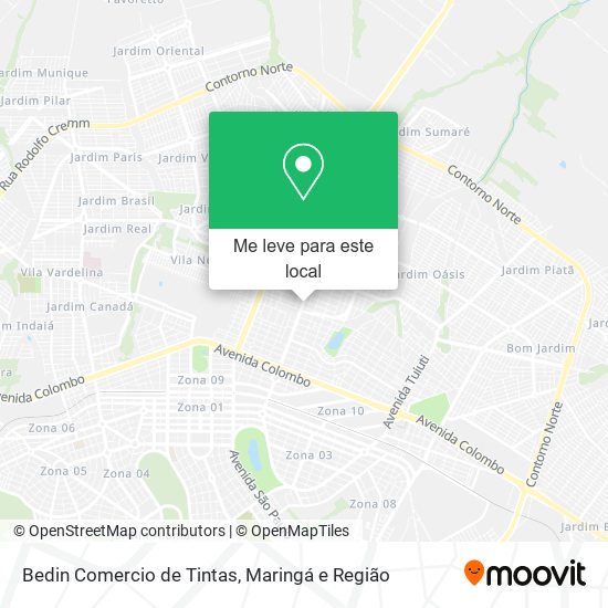 Bedin Comercio de Tintas mapa