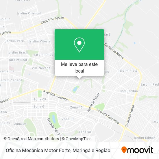 Oficina Mecânica Motor Forte mapa