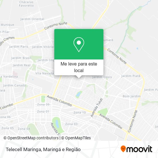 Telecell Maringa mapa