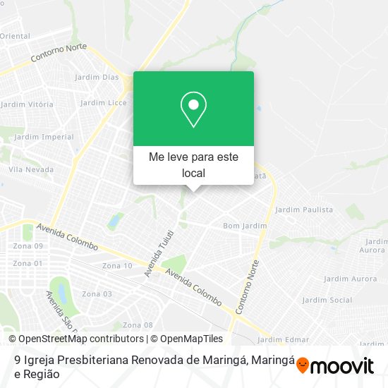 9 Igreja Presbiteriana Renovada de Maringá mapa