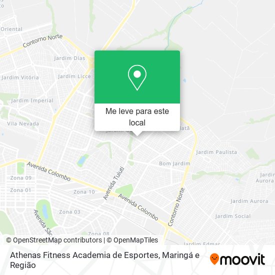 Athenas Fitness Academia de Esportes mapa