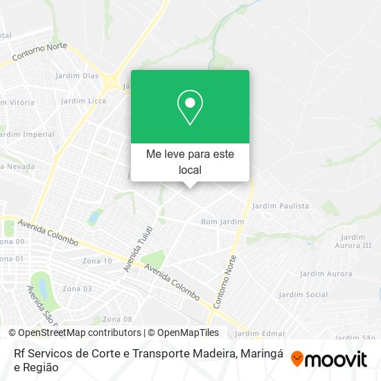 Rf Servicos de Corte e Transporte Madeira mapa