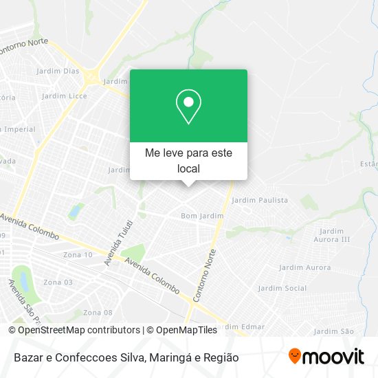 Bazar e Confeccoes Silva mapa