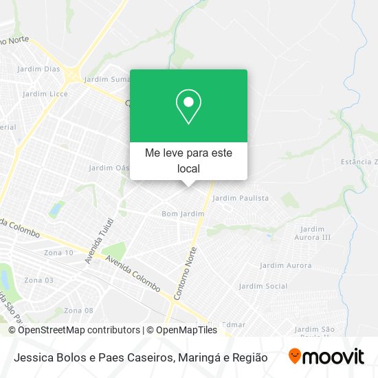 Jessica Bolos e Paes Caseiros mapa