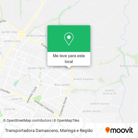 Transportadora Damasceno mapa