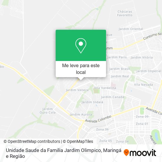 Unidade Saude da Familia Jardim Olimpico mapa