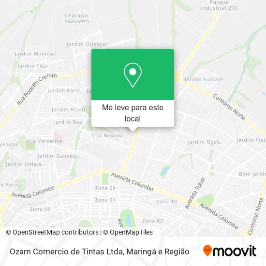 Ozam Comercio de Tintas Ltda mapa