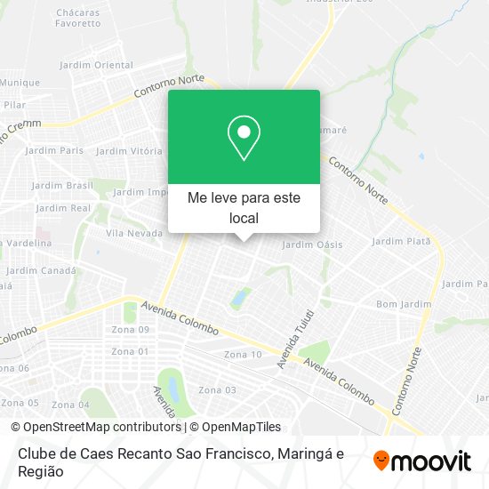 Clube de Caes Recanto Sao Francisco mapa