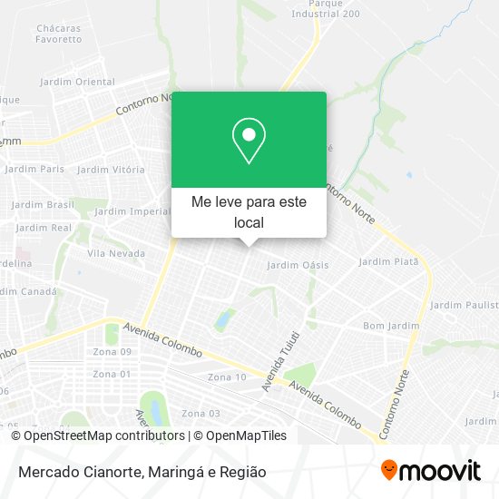 Mercado Cianorte mapa