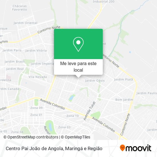 Centro Pai João de Angola mapa