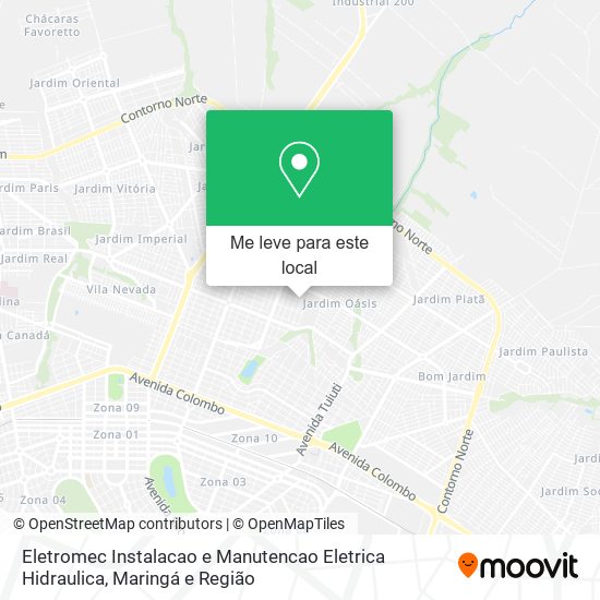 Eletromec Instalacao e Manutencao Eletrica Hidraulica mapa