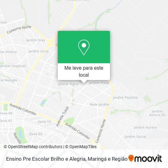 Ensino Pre Escolar Brilho e Alegria mapa