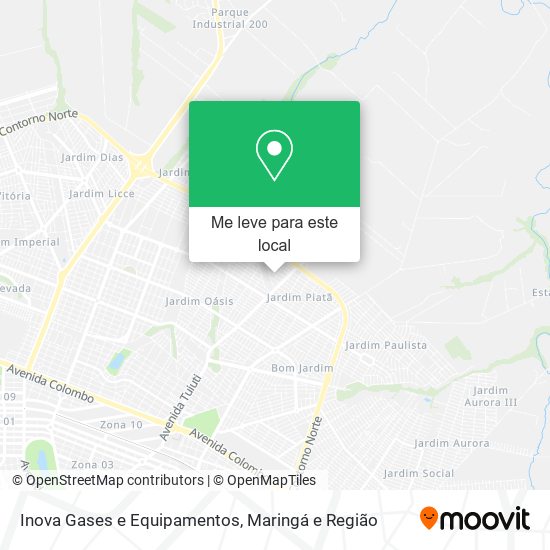 Inova Gases e Equipamentos mapa