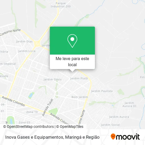 Inova Gases e Equipamentos mapa