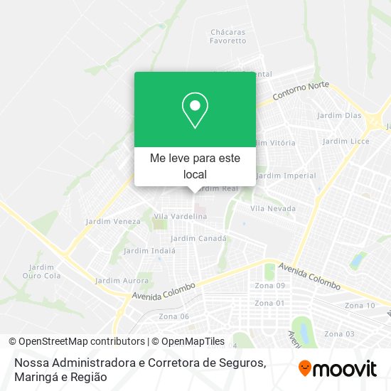 Nossa Administradora e Corretora de Seguros mapa