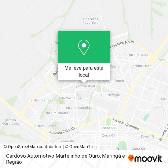 Cardoso Automotivo Martelinho de Ouro mapa