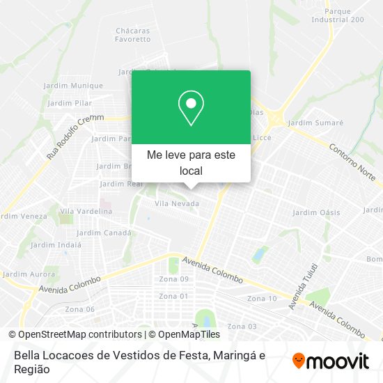 Bella Locacoes de Vestidos de Festa mapa