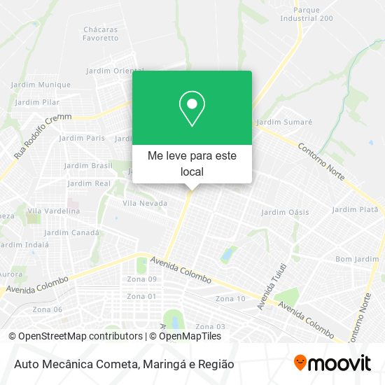 Auto Mecânica Cometa mapa