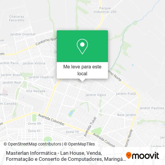 Masterlan Informática - Lan House, Venda, Formatação e Conserto de Computadores mapa