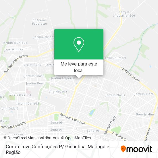 Corpo Leve Confecções P/ Ginastica mapa