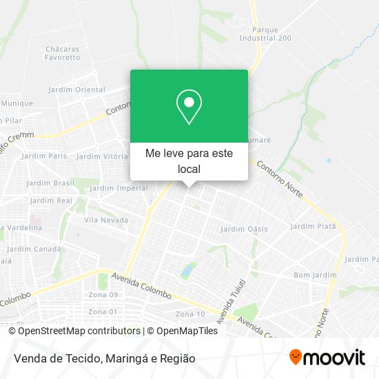 Venda de Tecido mapa