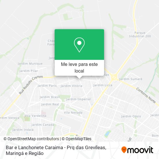 Bar e Lanchonete Caraima - Prq das Grevíleas mapa