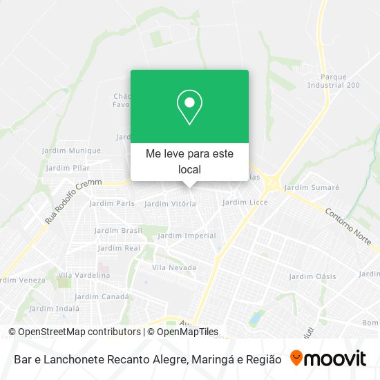 Bar e Lanchonete Recanto Alegre mapa